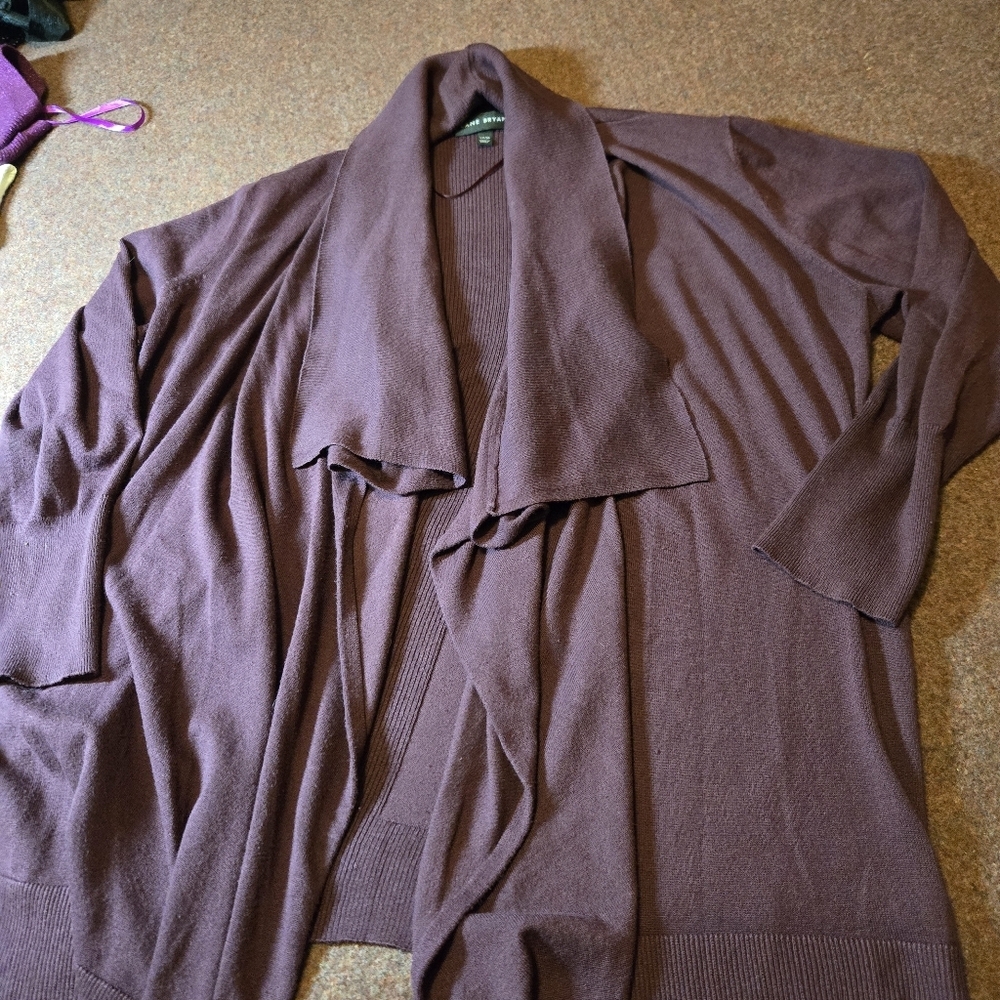 Lane Bryant Open Front Cardigan In Purple Size 14/16 Has Some Pilling